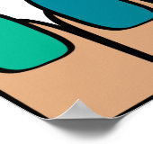Poster Rangs lumineux d'ongles peints (Coin)
