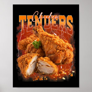 Poster Rap Bootleg Vintage Années 1990 Tenders de Poulet