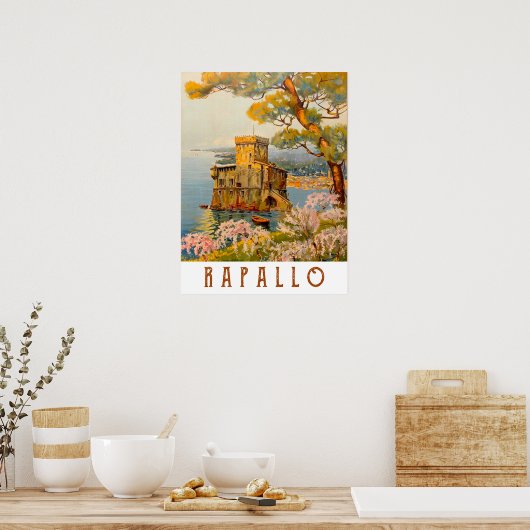 Poster Rapallo, Italie (Cuisine)