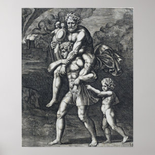 Poster Raphael - Aeneas transportant des anches
