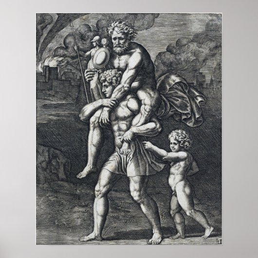 Poster Raphael - Aeneas transportant des anches (Devant)