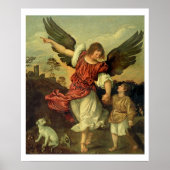 Poster Raphael et Tobias, 1507-8 (huile sur panneau) (Devant)