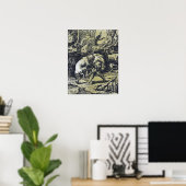Poster Raphaël - Hercule étouffant le lion de Némée (Bureau à domicile)