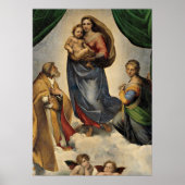 Poster Raphael - La Madone Sixtine, (Devant)