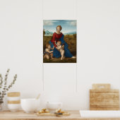 Poster Raphael - La Vierge à l'Enfant dans un pré (Cuisine)