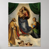 Poster Raphael - La Vierge Sixtine (Devant)