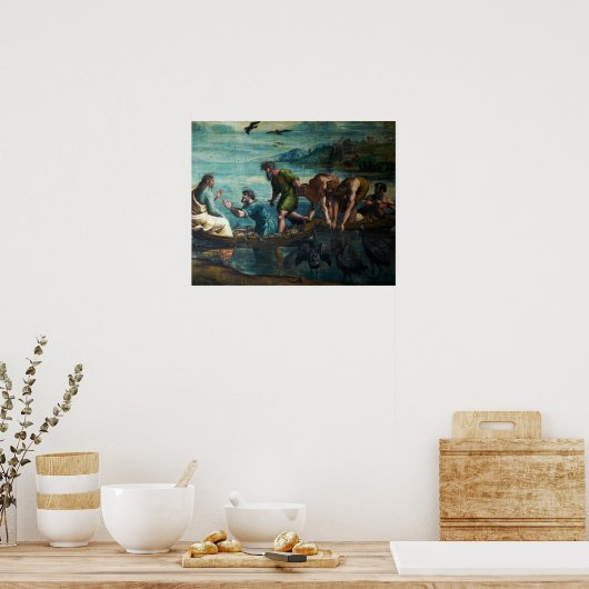 Poster Raphael - Le Brouillon Miraculeux Des Poissons (Cuisine)