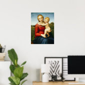 Poster Raphael - Petite Madonna à la chaudière (Bureau à domicile)