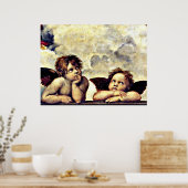 Poster Raphael : Putti, Détail de la Vierge Sixtine, (Cuisine)