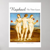 Poster Raphael Restauré Classique Les Trois Graces Peintu (Devant)