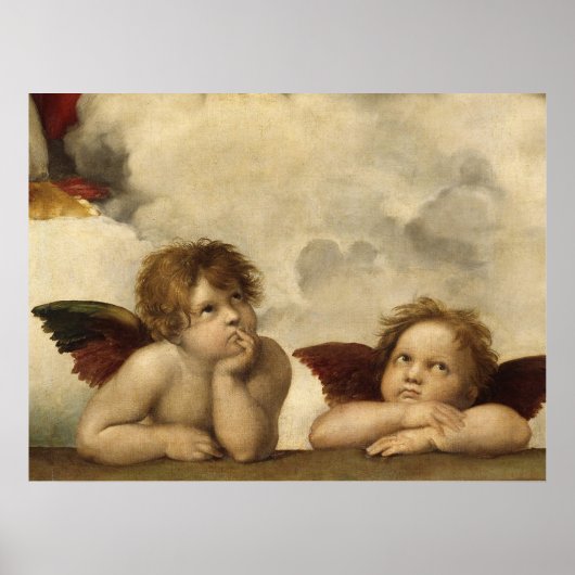 Poster Raphael, Sistine Cherub (Devant)