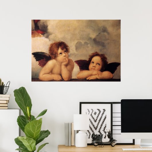 Poster Raphael,Sistine Cherub (Bureau à domicile)