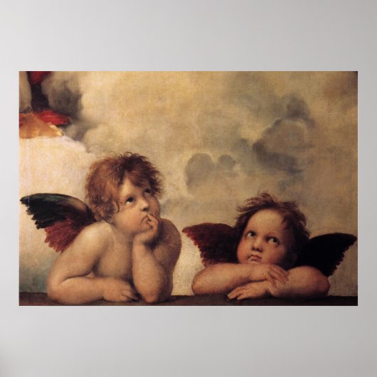 Poster Raphael, Sistine Cherub (Devant)