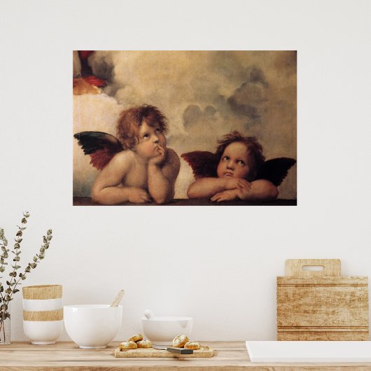 Poster Raphael, Sistine Cherub (Cuisine)