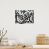 Poster Raphaël - Trois Putti Devant une Grande Guirlande (Cuisine)