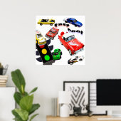 Poster Rapide, Cool, Voitures (Bureau à domicile)