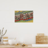 Poster Rapides de cèdre, Iowa - Scènes de grandes lettres (Cuisine)