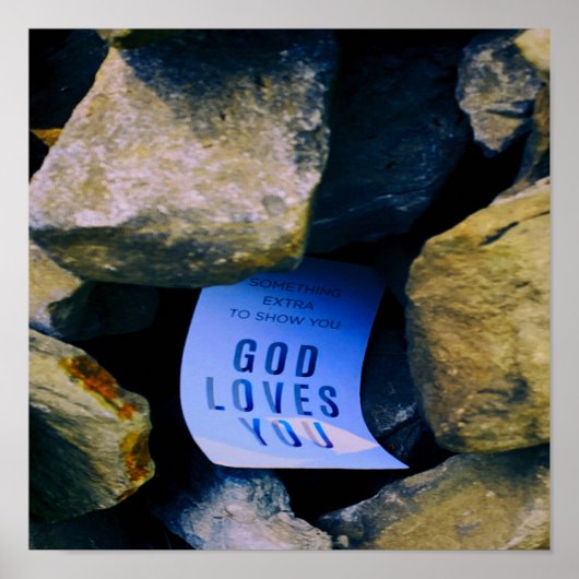 Poster Rappel de l'Amour de Dieu pour vous. Foi chrétienn (Devant)