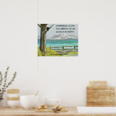 Poster Rappel de méditation par la nature (Cuisine)