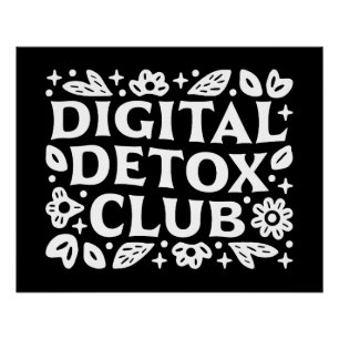 Poster rappel de pleine conscience du club de désintoxica