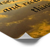 Poster rappel de verset biblique Philippiens 4:6-9" (Coin)