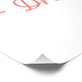 Poster Rappel d'eau potable préppy demure rose pure esthé (Coin)