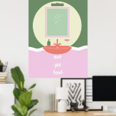 Poster Rappel d'hygiène simple et minimaliste pour laver (Bureau à domicile)