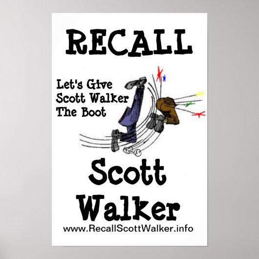 Poster Rappeler l'affiche de la manifestation Scott Walke (Devant)