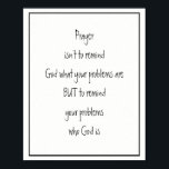 Poster Rappelez à vos problèmes qui Dieu est Inspirationn<br><div class="desc">Rappelez-vous vos problèmes qui Dieu est Inspirationnel Encourageant réconfortant,  soulageant et positif. Parfait pour votre réunion de prière, </div>