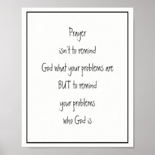 Poster Rappelez à vos problèmes qui Dieu est Inspirationn