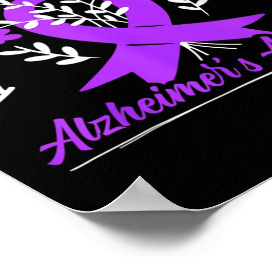 Poster Rappelez-Vous Ceux Qui Ne Peuvent Pas Fleur Ruban (Coin)