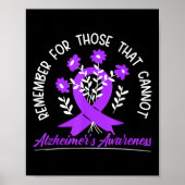 Poster Rappelez-Vous Ceux Qui Ne Peuvent Pas Fleur Ruban (Devant)