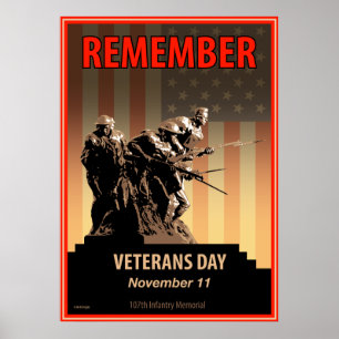 Poster Rappelez-vous le jour de vétérans
