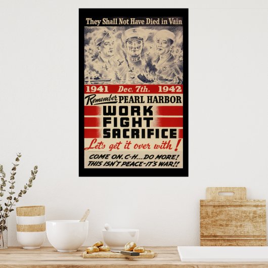 Poster Rappelez-vous Pearl Harbour (Cuisine)