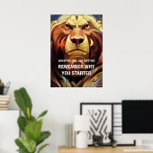 Poster Rappelez-vous pourquoi les citations motivationnel (Bureau à domicile)