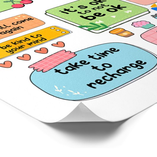 Poster Rappelle Que Vous Êtes Assez Sensibilisé À La Sant (Coin)