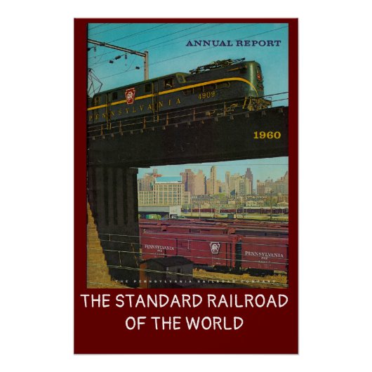 Poster Rapport annuel de Pennsylvania Railroad sur 1960 (Devant)
