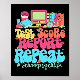 Poster Rapport de note de test répéter retour à l'école p