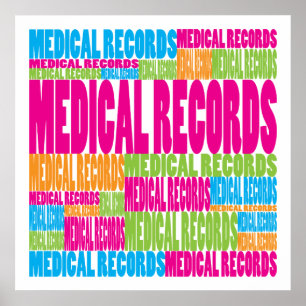 Poster Rapports médicaux colorés