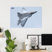 POSTER RAPTEUR F-22A (Bureau à domicile)