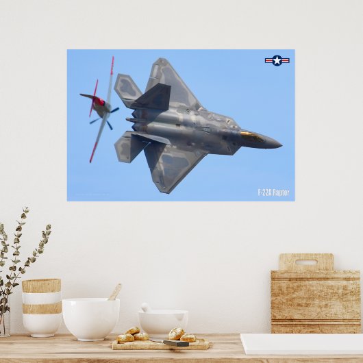POSTER RAPTEUR F-22A (Cuisine)