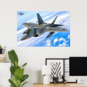 POSTER RAPTEUR F-22A (Bureau à domicile)
