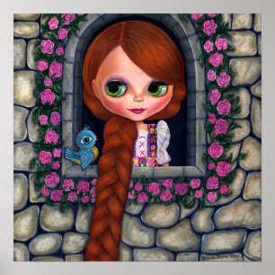 Poster Rapunzel Big Eyes Girl