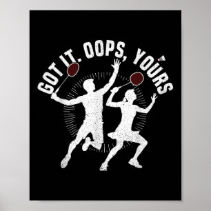 Poster Raquette de badminton a obtenu la navette joueur d