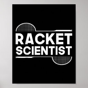 Poster Raquette de badminton scientifique volant 