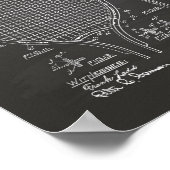 Poster Raquette de tennis 1916 Brevet d'art - Chalkboard (Coin)