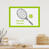 Poster Raquette de tennis et coutume de balle (Cuisine)