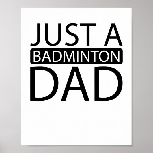 Poster Raquette Volant de badminton - Juste Un Badminto (Devant)