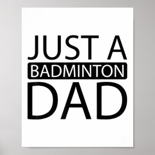 Poster Raquette Volant de badminton - Juste Un Badminto