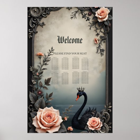 Poster Rare as a black swan, timeless as true love. (Devant)